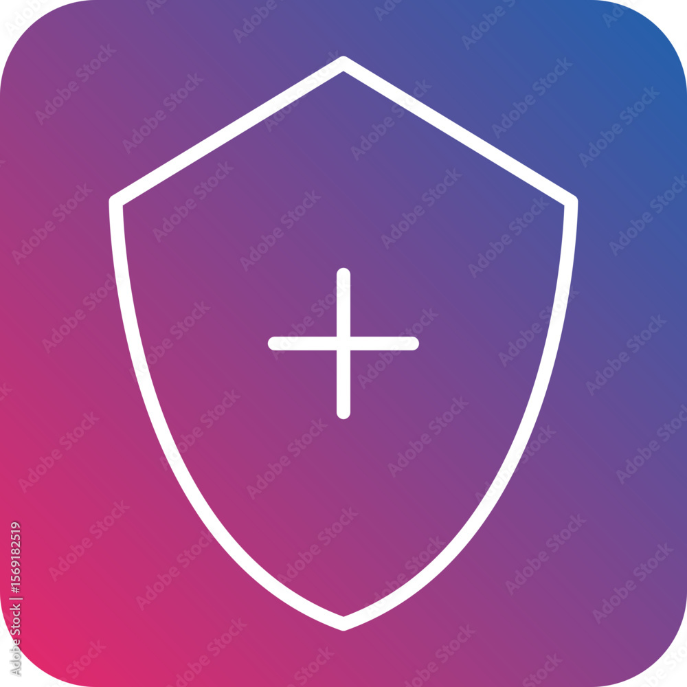 Obraz premium Shield Line Icon Style