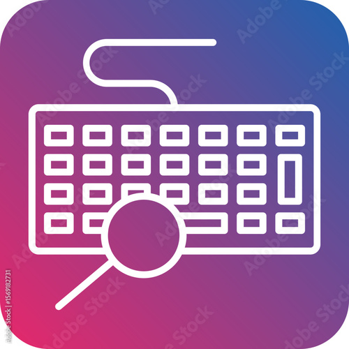 Keylogger Line Icon Style