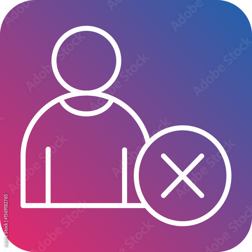 Denial Line Icon Style