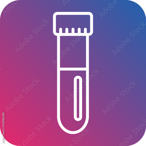 Blood Sample Line Icon Style