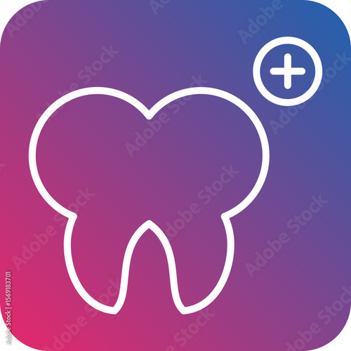 Tooth Line Icon Style