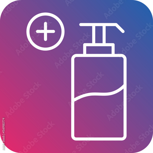 Hand Sanitizer Line Icon Style