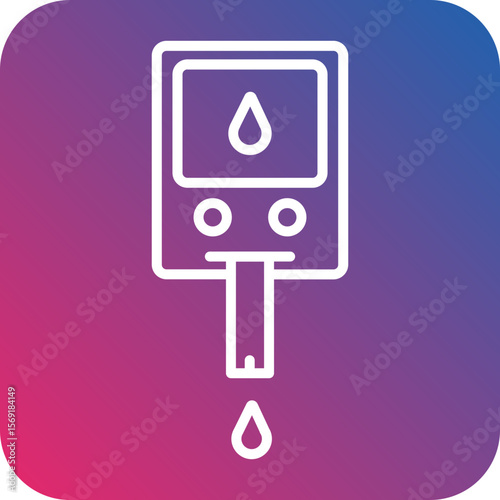 Diabetes Test Line Icon Style