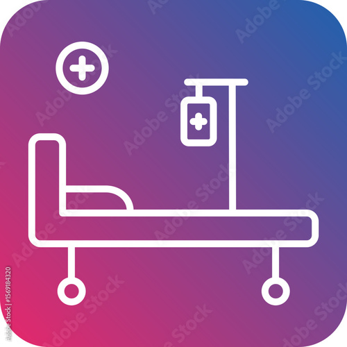 Stretcher Line Icon Style