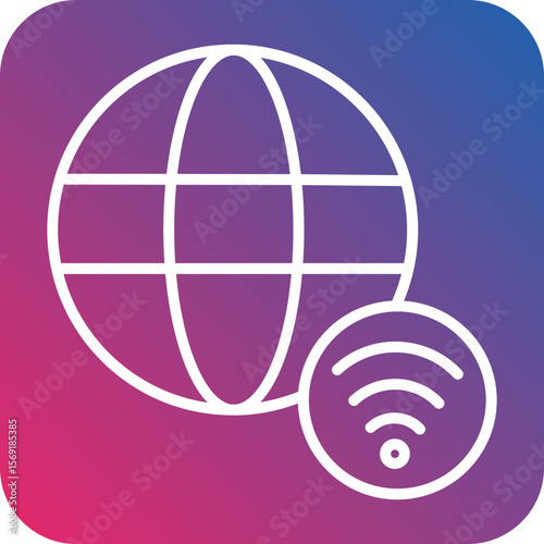 Internet Line Icon Style
