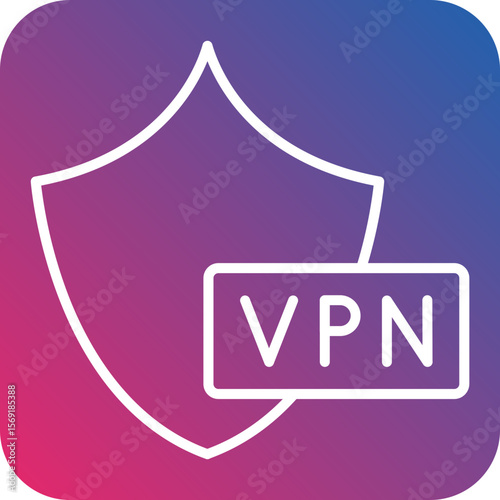 Vpn Line Icon Style