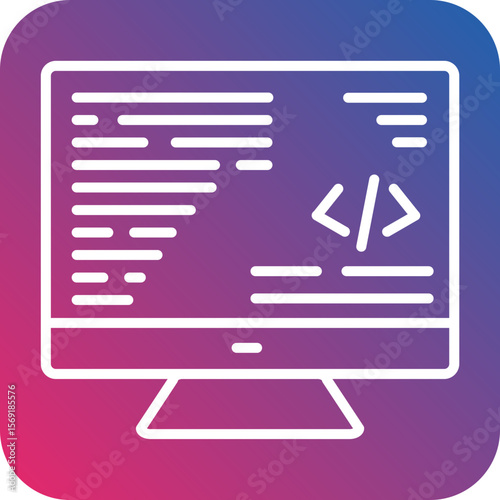 Coding Line Icon Style