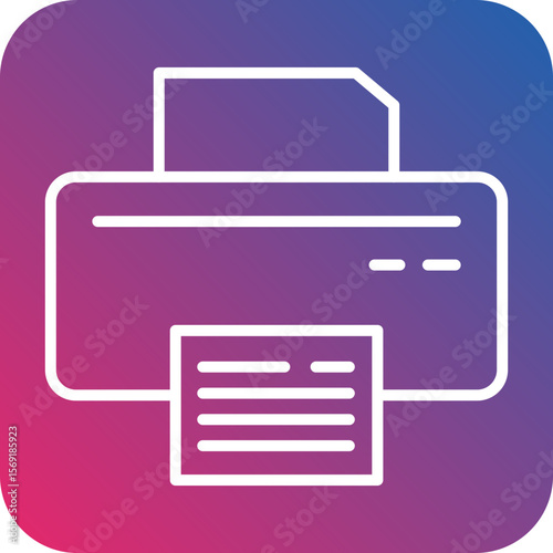 Printer Line Icon Style