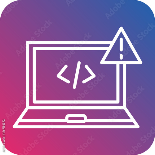 Code Error Line Icon Style