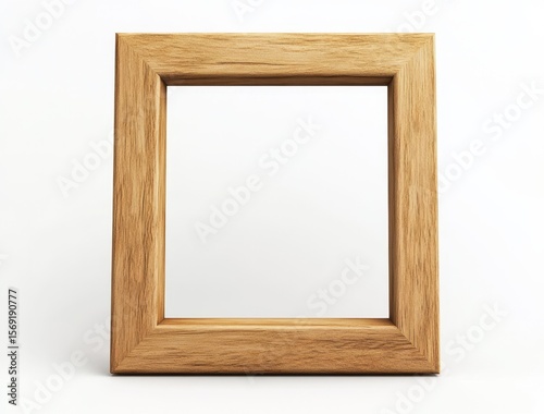Empty Light Wooden Picture Frame