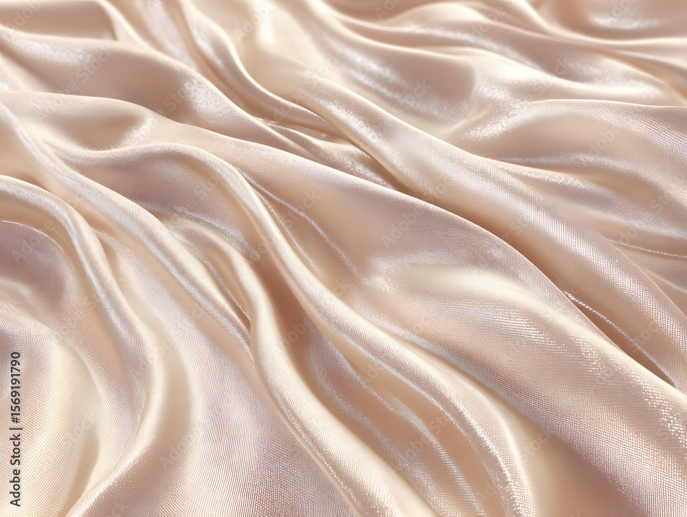 Obraz premium Luxurious Flowing Fabric with Captivating Pearl Essence
