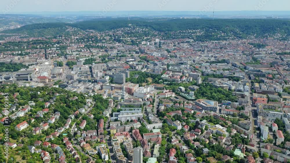 Stuttgart von oben – Hochauflösende Luftaufnahme der Innenstadt