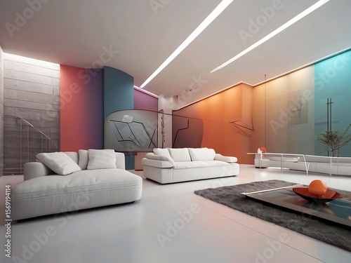 Modern Colorful Living Room