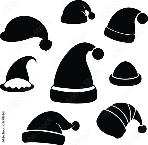 set of hats vector illustration
