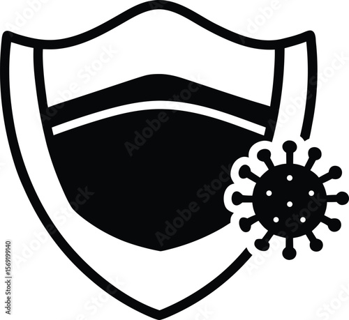 black and white shield