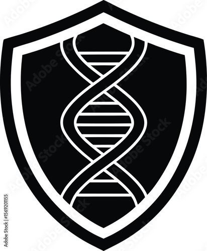black and white shield