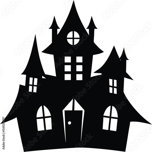 castle silhouette vector