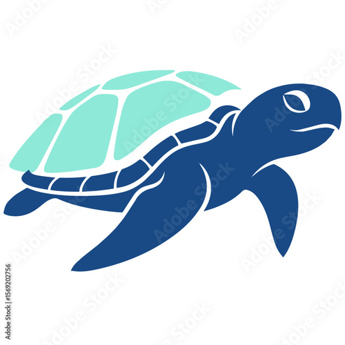 Sea turtle vector illustration