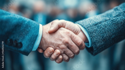 Handshake Between Business Professionals, Symbolizing Cooperation and Mutual Benefit, Essential for Successful Collaboration and Partnerships.