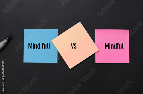 Word Mind full vs mindful. the concept of mind or thought. When there is too much information to process, you may feel cognitive overload