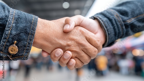 Handshake Between Business Professionals, Symbolizing Cooperation and Mutual Benefit, Essential for Successful Collaboration and Partnerships.