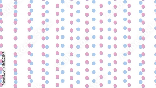 Abstract creative motion pastel circle geometric shape pattern on white background. Video animation Ultra HD 4k footage.