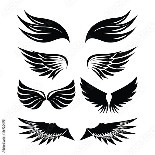 Wings Collection Set – Angel, Bird, and Decorative Wing Illustrations