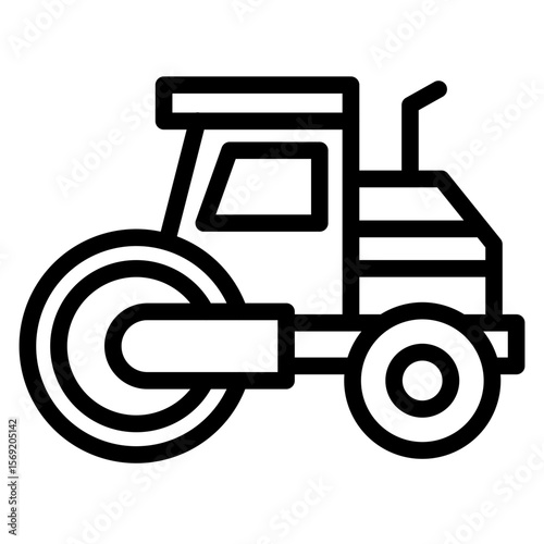 Road Roller Icon Style