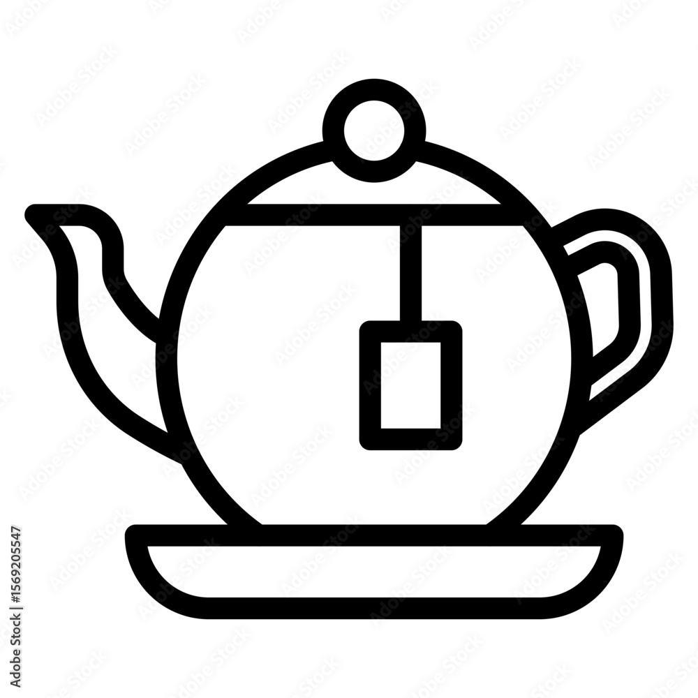 Obraz premium Tea Pot Icon Style