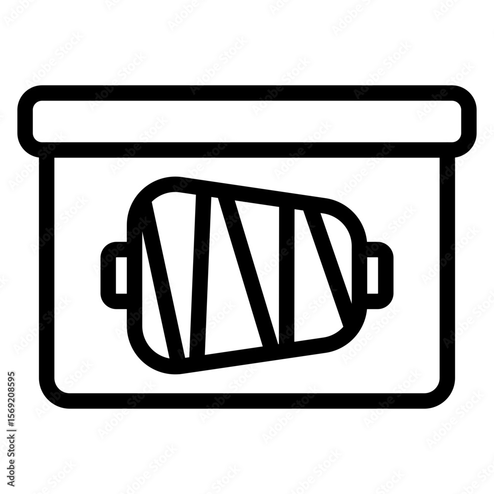 Fototapeta premium Sewing Box Icon Style