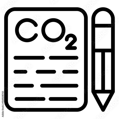 Carbon dioxide Report Icon Style