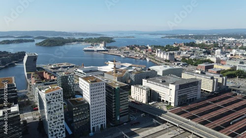 Cinematic Drone Footage of Oslo – Urban Architecture, Fjord Waterfront, and Nordic Cityscapes