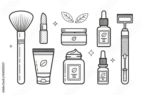 set of cosmetic icons