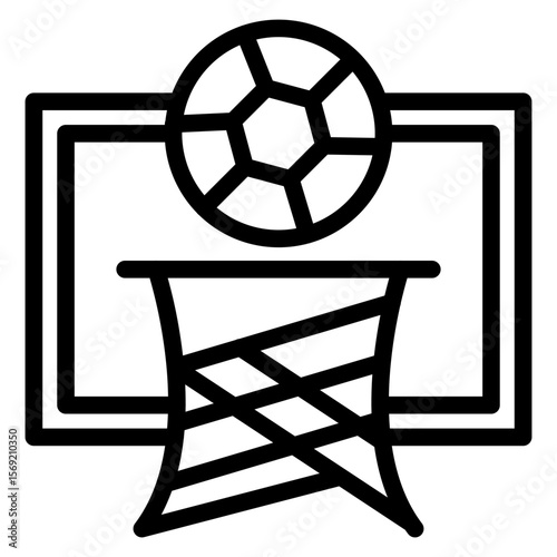 Basketball Hoop Icon Style