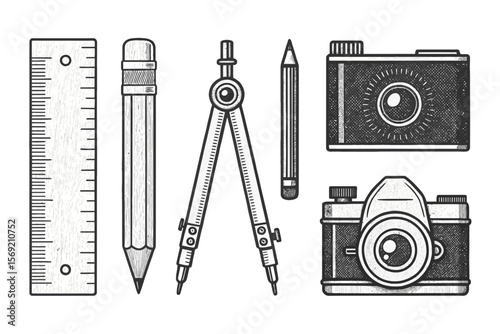 vintage camera set