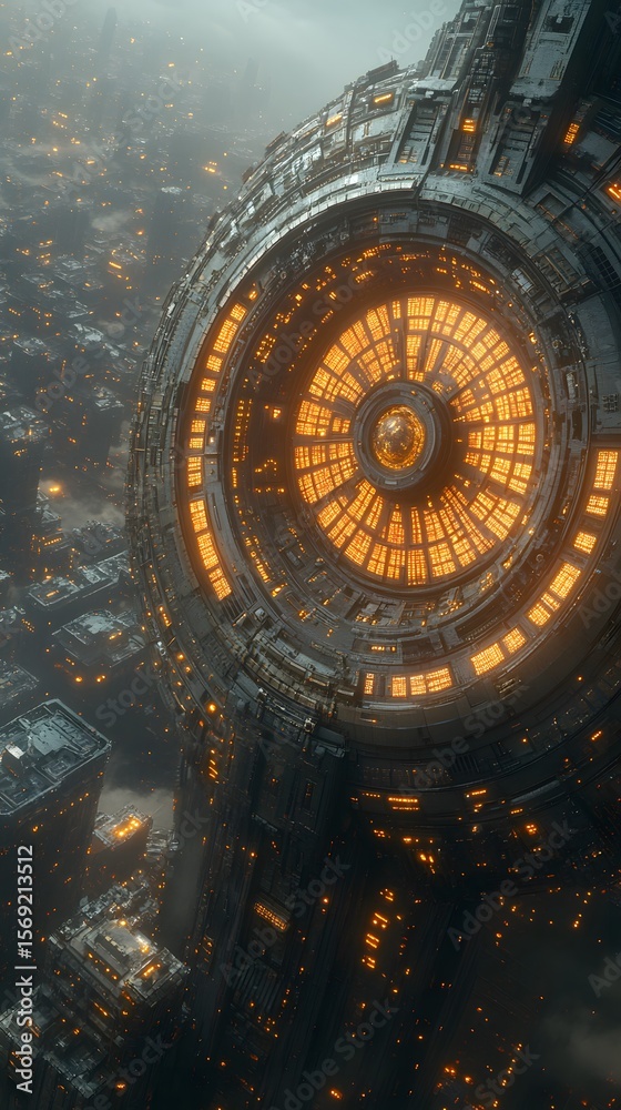 Fototapeta premium Colossal futuristic space station images