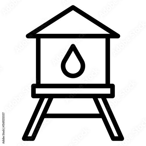 Water Tower Icon Style