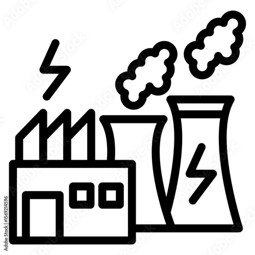 Power Plant Icon Style