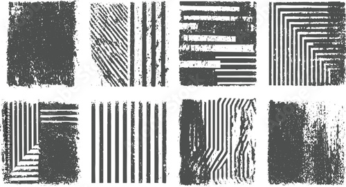 A grunge overlay texture set with distress effects, Set of damaged paper texture, photo card, 