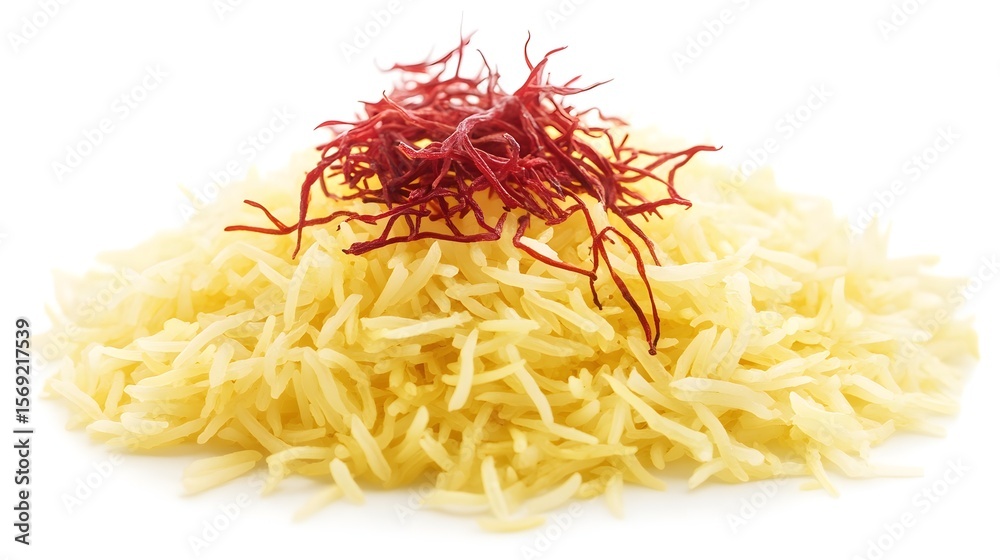 Fototapeta premium Photograph of shredded carrots and red cabbage arranged on a white background.