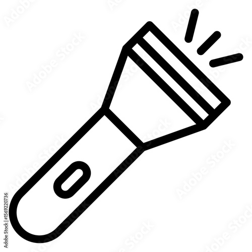 Police Flashlight Icon Style