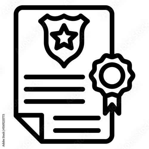 Police Certificate Icon Style