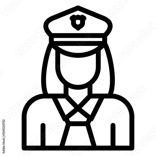 Lady Police Icon Style