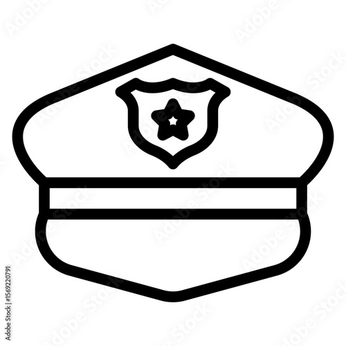 Police Hat Icon Style