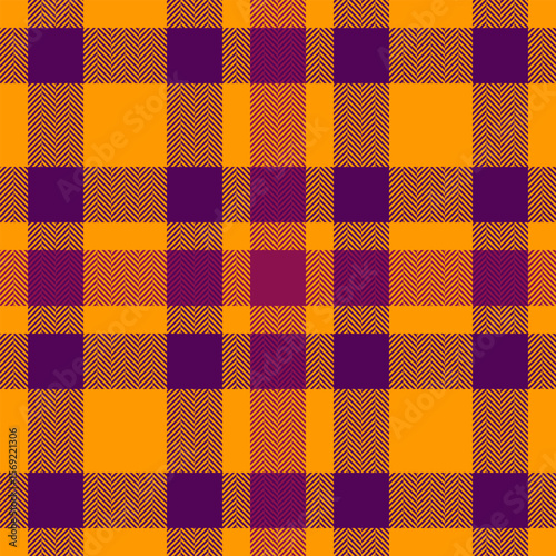 Wallpaper Mural Vibrant orange and purple herringbone plaid pattern.  Perfect for autumnal designs, textiles, or Halloween projects. Torontodigital.ca
