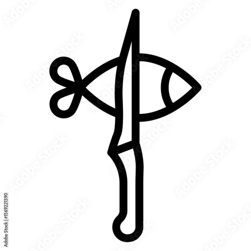Fillet Knife Icon Style