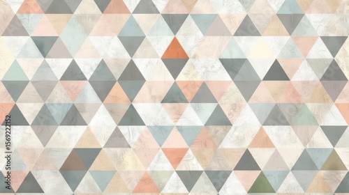 A geometric pattern of triangles in soft colors, suitable for backgrounds or design projects.