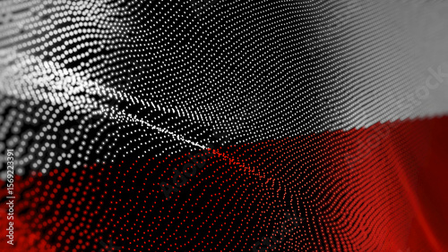 Obraz na plátně Poland digital technology flag