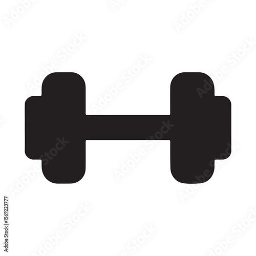 Dumbbell Icon Vector Isolated Fitness Weight Symbol

