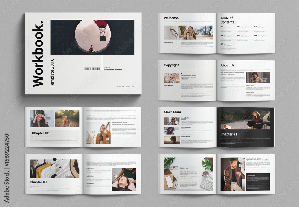 Workbook Template Landscape Stock Template | Adobe Stock